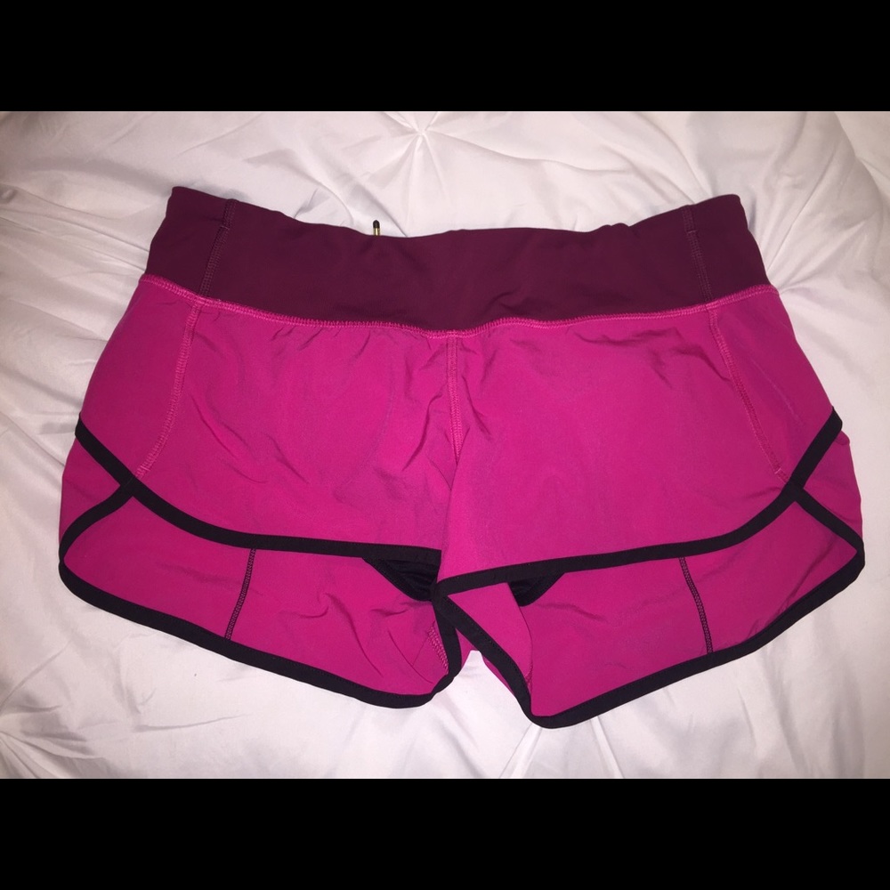 Lululemon speed shorts size 6 raspberry/magenta